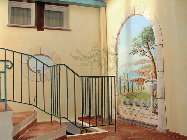 Décor paysage escalier