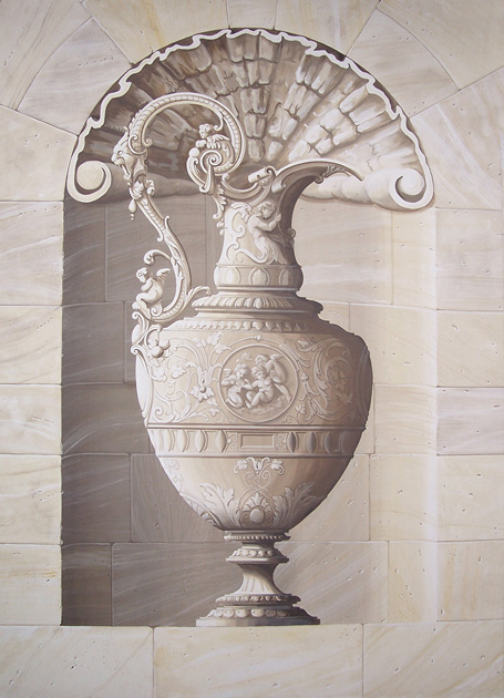 Vase et fausse pierre